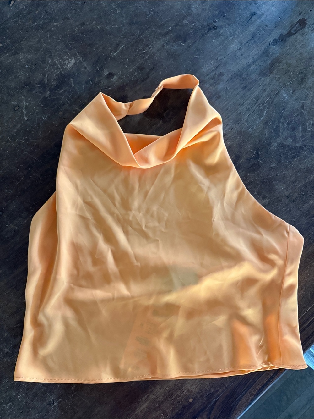 Zara apricot Halter  Top
